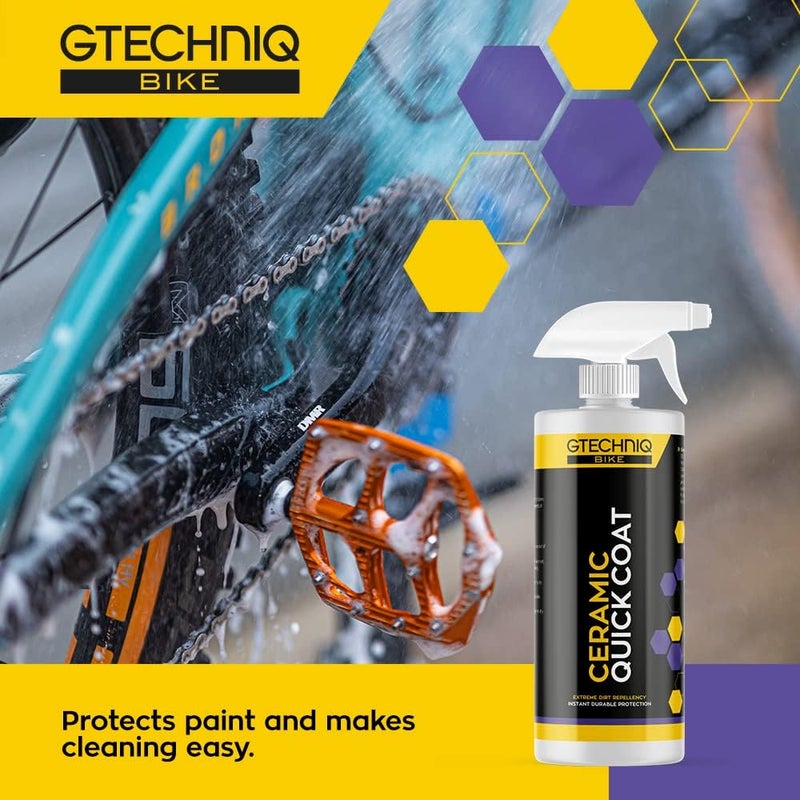Gtechniq Bike Ceramic Quick Coat, 17 fl oz | Extreme Dirt Repellent with Nanotechnology, Instant Protection, Leaves Surfaces Ultra Slick, Up to 6 Months Protection - Image 3